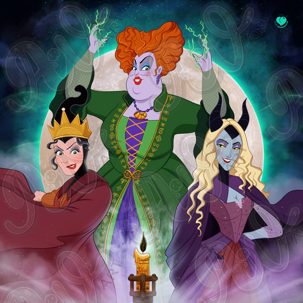 Matted Poster - Special Edition - Hocus Pocus Villains * thewerkroom.shop