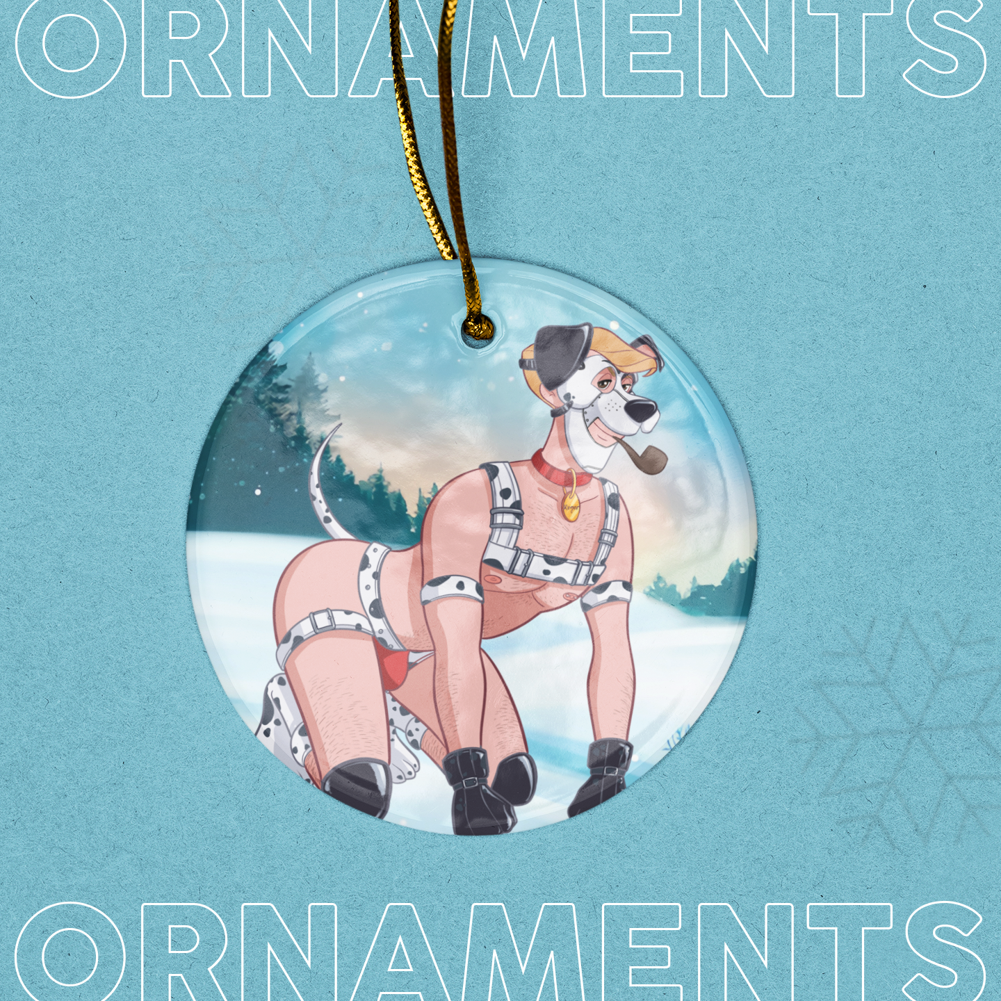 Christmas Fetish Pup Play Ornament ()