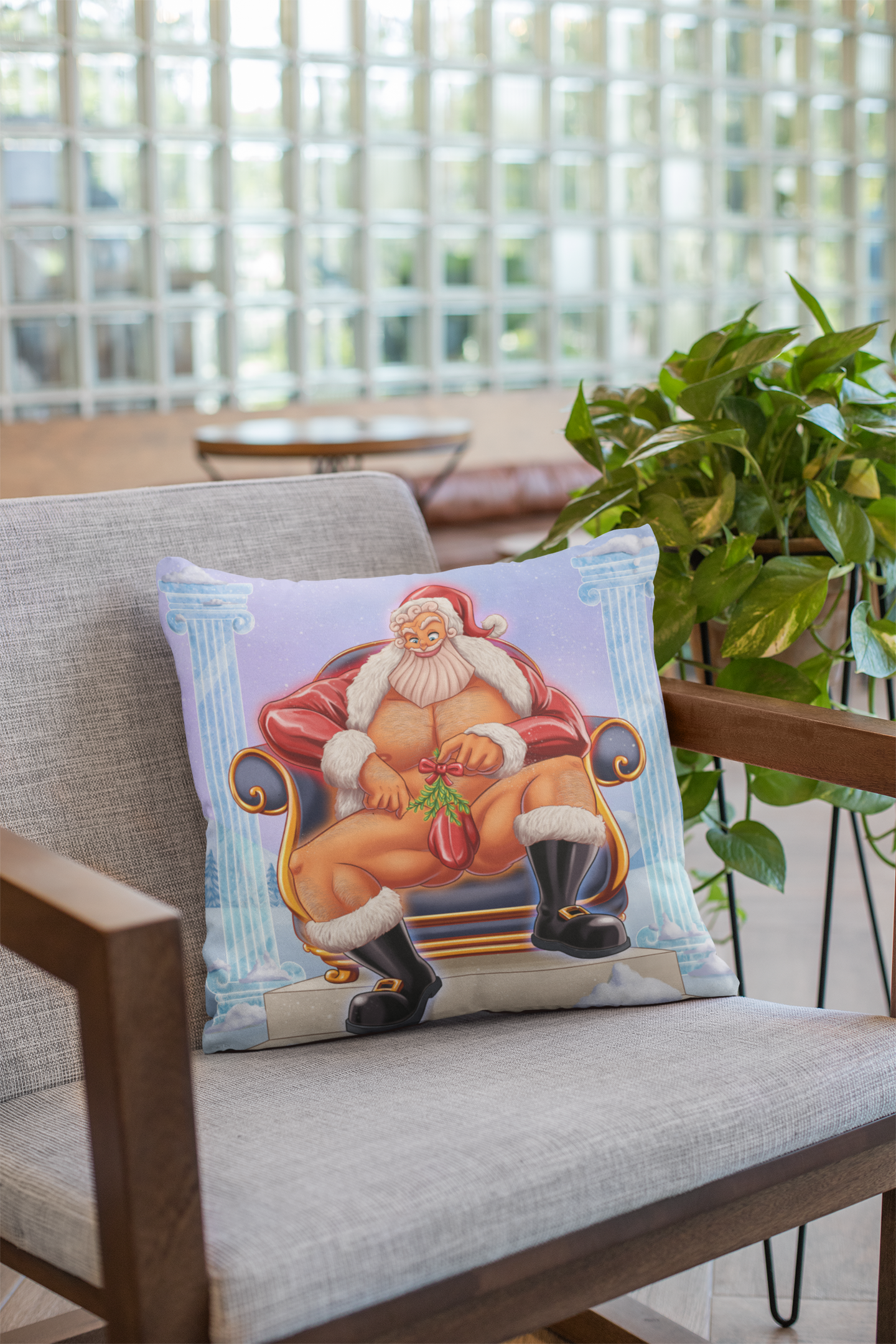Christmas Zeus Pillow ()