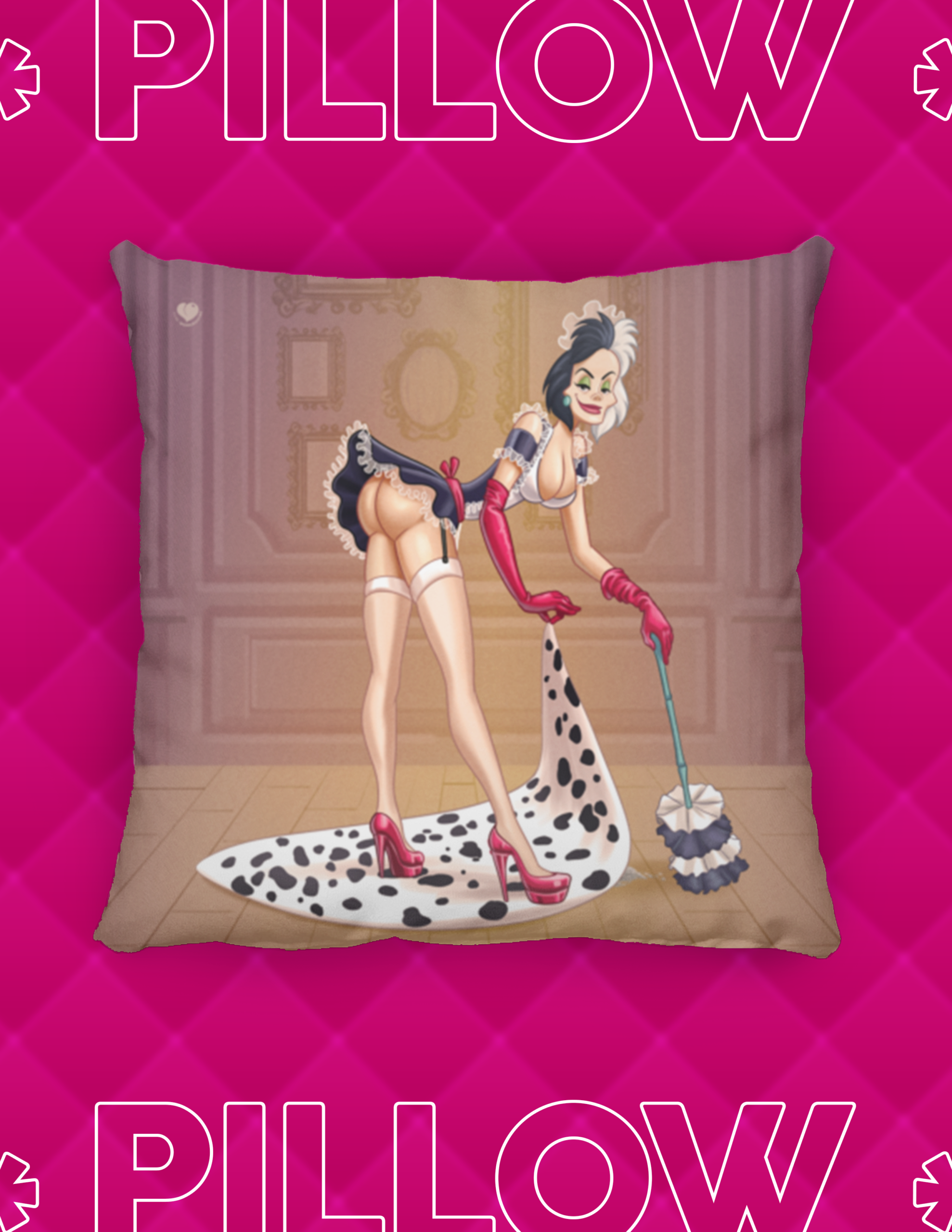 Villains Pin Up Cruella Pillow ()