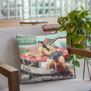 Villains Pin Up Gaston Pillow ()