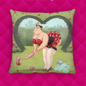 Villains Pin Up Red Queen Pillow ()