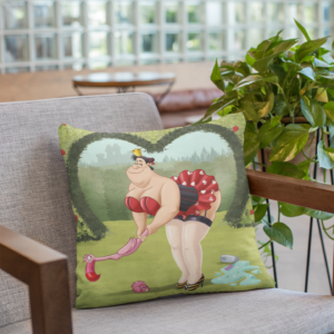 Villains Pin Up Red Queen Pillow ()
