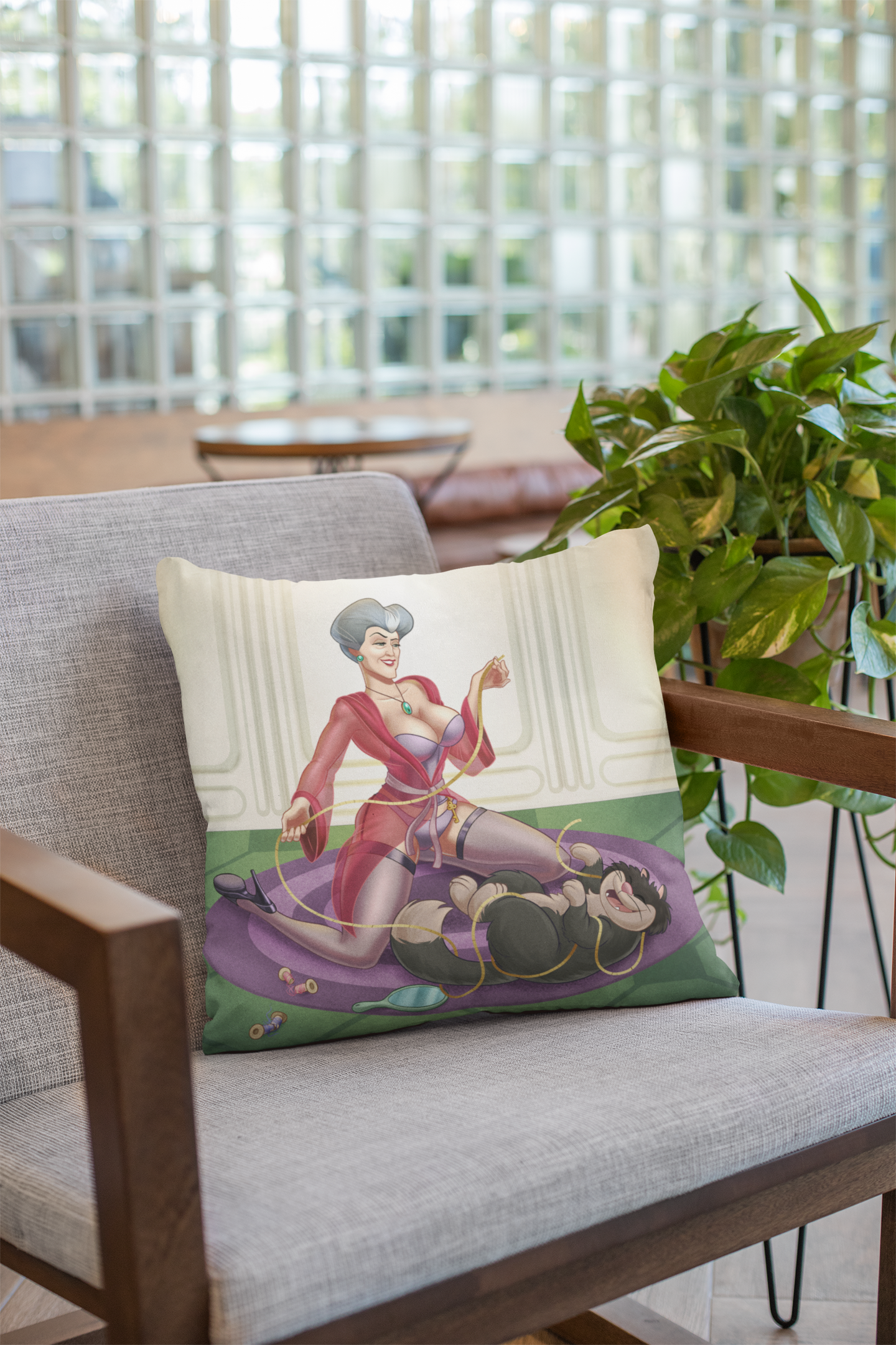 Villains Pin Up StepMother Pillow ()